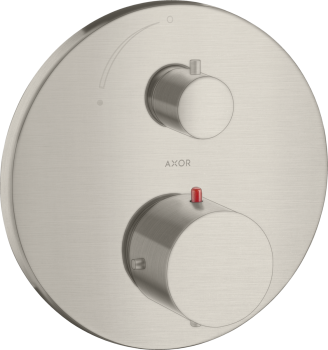  - AXOR Starck Bateria termostatyczna z zaworem odcinającym do 1 odbiornika, podtynkowa stal szlachetna optyczna 10700800 - 10700800 - Łazienki Szydłowski