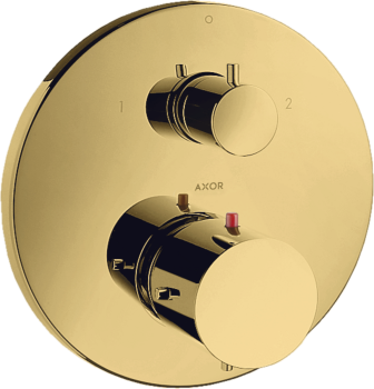  - AXOR Starck Bateria termostatyczna z zaworem odcinająco-przełączającym złoty optyczny polerowany 10720990 - 10720990 - Łazienki Szydłowski
