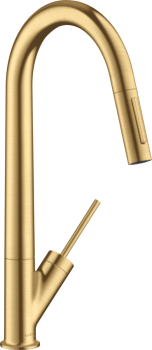  - AXOR Starck Jednouchwytowa bateria kuchenna 270 z wyciąganą wylewką złoty optyczny szczotkowany 10821250 - 10821250 U - Łazienki Szydłowski