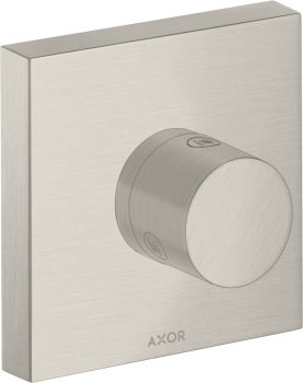  - AXOR ShowerSolutions Zawór odcinająco-przełączający Trio/Quattro 12 x 12 cm, stal szlachetna optyczna 10932800 - 10932800 - Łazienki Szydłowski