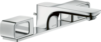 - AXOR Urquiola 3-otworowa bateria umywalkowa 50 z płytką z kompletem odpływowym z cięgłem chrom 11040000 - 11040000 - Łazienki Szydłowski