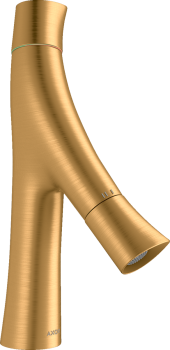 - AXOR Starck Organic 2-uchwytowa bateria umywalkowa 80 z niezamykanym kompletem odpływowym złoty optyczny szczotkowany 12011250 - 12011250 - Łazienki Szydłowski