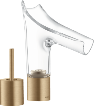 - AXOR Starck V 2-otworowa bateria umywalkowa 110 z niezamykanym kompletem odpływowym brąz szczotkowany 12115140 - 12115140 U - Łazienki Szydłowski