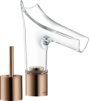 - AXOR Starck V 2-otworowa bateria umywalkowa 110 z niezamykanym kompletem odpływowym czerwony złoty polerowany 12115300 - 12115300 - Łazienki Szydłowski
