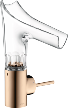 - AXOR Starck V Jednouchwytowa bateria umywalkowa czerwony złoty polerowany 12123300 - 12123300 - Łazienki Szydłowski