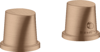  - AXOR Starck Organic 2-otworowa bateria termostatyczna na brzeg wanny czerwone złoto szczotkowane 12422310 - 12422310 - Łazienki Szydłowski