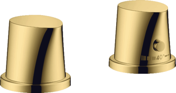 - AXOR Starck Organic 2-otworowa bateria termostatyczna na brzeg wanny złoty optyczny polerowany 12422990 - 12422990 - Łazienki Szydłowski