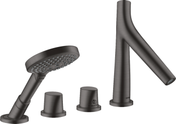  - AXOR Starck Organic 4-otworowa bateria wannowa, termostatyczna do montażu na cokole z płytek 12426340 - 12426340 - Łazienki Szydłowski