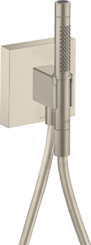  - AXOR Starck Przyłącze węża prysznicowego 12 x 12 cm z główką prysznicową 2jet, Slim z uchwytem i wężem nikiel szczotkowany 12626820 - 12626820 - Łazienki Szydłowski