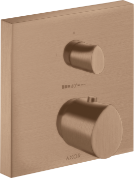  - AXOR Starck Organic Bateria termostatyczna z zaworem odcinającym do 1 odbiornika, podtynkowa czerwone złoto szczotkowane 12715310 - 12715310 - Łazienki Szydłowski