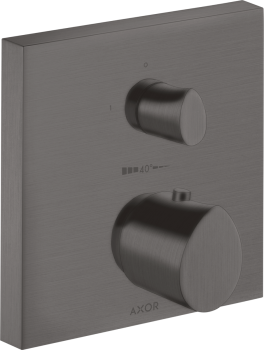  - AXOR Starck Organic Bateria termostatyczna z zaworem odcinającym czarny chrom szczotkowany 12715340 - 12715340 U - Łazienki Szydłowski