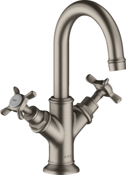  - AXOR Montreux 2-uchwytowa bateria umywalkowa 160 do małych umywalek z uchwytami krzyżowymi i kompletem odpływowym cięgłem 16505800 - 16505800 - Łazienki Szydłowski