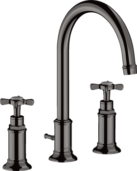  - AXOR Montreux 3-otworowa bateria umywalkowa 180 z uchwytami krzyżowymi i kompletem odpływowym z cięgłem 16513330 - 16513330 - Łazienki Szydłowski