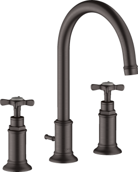 - AXOR Montreux 3-otworowa bateria umywalkowa 180 z uchwytami krzyżowymi i kompletem odpływowym z cięgłem 16513340 - 16513340 - Łazienki Szydłowski