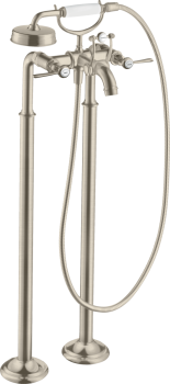 - AXOR Montreux 2-uchwytowa bateria wannowa z uchwytami jednoramiennymi, wolnostojąca nikiel szczotkowany 16553820 - 16553820 - Łazienki Szydłowski