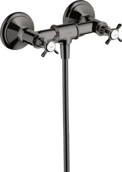  - AXOR Montreux 2-uchwytowa bateria prysznicowa z uchwytami krzyżowymi, natynkowa czarny chrom polerowany 16560330 - 16560330 - Łazienki Szydłowski