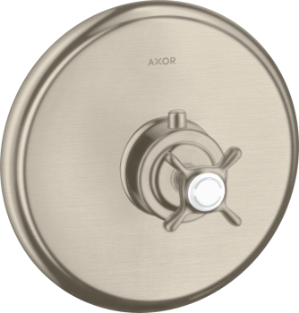 - AXOR Montreux Bateria termostatyczna z uchwytem krzyżowym, podtynkowa nikiel szczotkowany 16810820 - 16810820 - Łazienki Szydłowski
