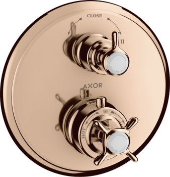 - AXOR Montreux Bateria termostatyczna podtynkowa czerwony złoty polerowany 16820300 - 16820300 - Łazienki Szydłowski
