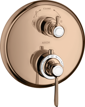 - AXOR Montreux Bateria termostatyczna podtynkowa czerwony złoty polerowany 16821300 - 16821300 - Łazienki Szydłowski
