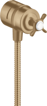 - AXOR Montreux Przyłącze węża z zaworem odcinającym i uchwytem krzyżowym brąz szczotkowany 16882140 - 16882140 - Łazienki Szydłowski