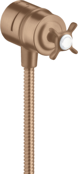 - AXOR Montreux Przyłącze węża z zaworem odcinającym i uchwytem krzyżowym czerwone złoto szczotkowane 16882310 - 16882310 - Łazienki Szydłowski