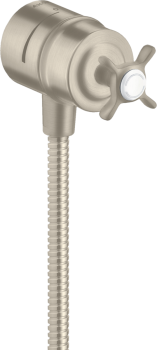 - AXOR Montreux Przyłącze węża z zaworem odcinającym i uchwytem krzyżowym nikiel szczotkowany 16882820 - 16882820 - Łazienki Szydłowski