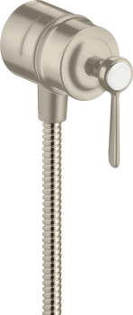 - AXOR Montreux Przyłącze węża z zaworem odcinającym i uchwytem jednoramiennym nikiel szczotkowany 16883820 - 16883820 - Łazienki Szydłowski