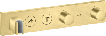 - AXOR ShowerSolutions Moduł termostatyczny do 2 odbiorników, podtynkowy mosiądz szczotkowany 18355950 - 18355950 - Łazienki Szydłowski