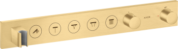  - AXOR ShowerSolutions Moduł termostatyczny Select 670/90 do 5 odbiorników, złoty optyczny szczotkowany 18358250 - 18358250 U - Łazienki Szydłowski