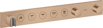  - AXOR ShowerSolutions Moduł termostatyczny Select 670/90 do 5 odbiorników,czerwone złoto szczotkowane  18358310 - 18358310 U - Łazienki Szydłowski