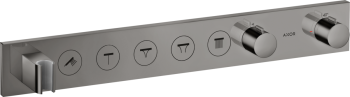  - AXOR ShowerSolutions Moduł termostatyczny Select 670/90 do 5 odbiorników, podtynkowy czarny chrom polerowany 18358330 - 18358330 U - Łazienki Szydłowski