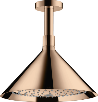  - AXOR Showers/Front Deszczownica prysznicowa 24 cm 2 jet z przyłączem sufitowym czerwony złoty polerowany 26022300 - 26022300 - Łazienki Szydłowski