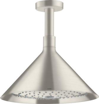 - AXOR Showers/Front Deszczownica prysznicowa 24 cm 2 jet z przyłączem sufitowym stal szlachetna optyczna 26022800 - 26022800 - Łazienki Szydłowski