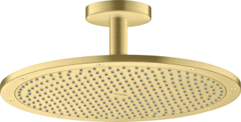  - AXOR ShowerSolutions Głowica prysznicowa 350 1jet z przyłączem sufitowym mosiądz szczotkowany 26035950 - 26035950 U - Łazienki Szydłowski