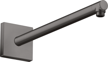  - AXOR ShowerSolutions Ramię prysznicowe 39 cm, kwadratowe Czarny Chrom Szczotkowany 26436340 - 26436340 - Łazienki Szydłowski