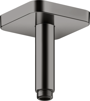 - AXOR ShowerSolutions Przyłącze sufitowe 10 cm, softsquare czarny chrom polerowany 26965330 - 26965330 - Łazienki Szydłowski