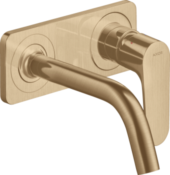 - AXOR Citterio M Jednouchwytowa bateria umywalkowa z wylewką 167 mm i płytką, ścienna, podtynkowa brąz szczotkowany 34112140 - 34112140 - Łazienki Szydłowski
