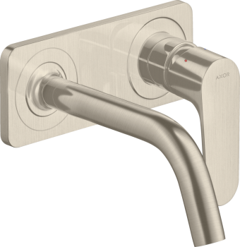  - AXOR Citterio M Jednouchwytowa bateria umywalkowa z wylewką 167 mm i płytką, ścienna, podtynkowa nikiel szczotkowany 34112820 - 34112820 U - Łazienki Szydłowski