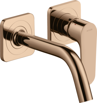 - AXOR Citterio M Jednouchwytowa bateria umywalkowa z wylewką 16,7 cm i rozetami, ścienna, podtynkowa czerwone złoto polerowane - 34113300 - Łazienki Szydłowski