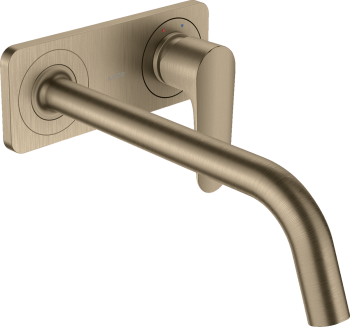  - AXOR Citterio M Jednouchwytowa bateria umywalkowa z wylewką 227 mm i płytką, ścienna, podtynkowa nikiel szczotkowany 34115820 - 34115820 U - Łazienki Szydłowski