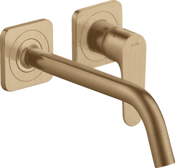 - AXOR Citterio M Jednouchwytowa bateria umywalkowa z wylewką 227 mm i rozetami, ścienna, podtynkowa brąz szczotkowany 34116140 - 34116140 - Łazienki Szydłowski