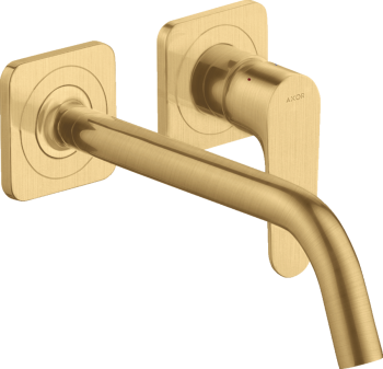 - AXOR Citterio M Jednouchwytowa bateria umywalkowa z wylewką 227 mm i rozetami, ścienna, podtynkowa złoty optyczny szczotkowany 34116250 - 34116250 - Łazienki Szydłowski