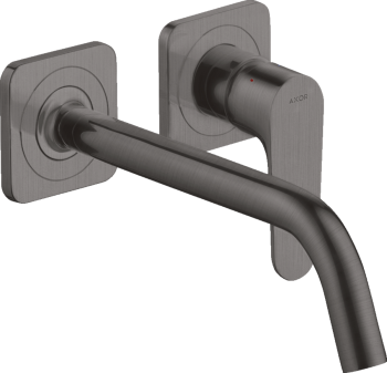  - AXOR Citterio M Jednouchwytowa bateria umywalkowa z wylewką 22,7 cm i rozetami, ścienna, podtynkowa czarny chrom szczotkowany 34116340 - 34116340 U - Łazienki Szydłowski