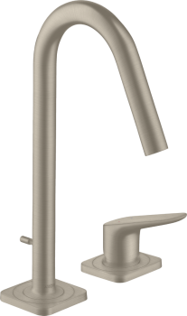  - AXOR Citterio M 2-otworowa bateria umywalkowa 160 z kompletem odpływowym z cięgłem nikiel szczotkowany 34132820 - 34132820 U - Łazienki Szydłowski