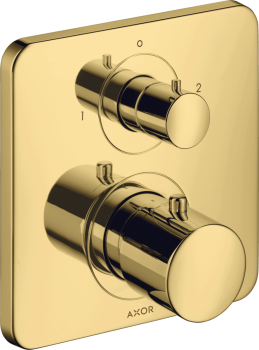  - AXOR Citterio M Bateria termostatyczna z zaworem odcinająco-przełączającym do 2 odbiorników, podtynkowa złoty optyczny polerowany 34725990 - 34725990 - Łazienki Szydłowski