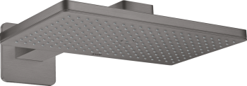  - AXOR ShowerSolutions Deszczownica 46 x 30cm 1jet z ramieniem prysznicowym, rozeta softsquare Czarny Chrom Szczotkowany 35274340 - 35274340 - Łazienki Szydłowski
