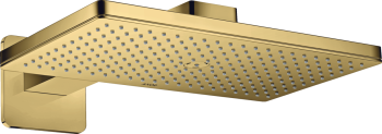  - AXOR ShowerSolutions Deszczownica 46 x 30cm 1jet z ramieniem prysznicowym, rozeta softsquare Złoty Optyczny Polerowany 35274990 - 35274990 - Łazienki Szydłowski