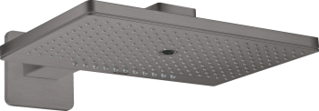  - AXOR ShowerSolutions Deszczownica 46 x 30 cm 3 jet z ramieniem prysznicowym, rozeta softsquare czarny chrom szczotkowany 35276340 - 35276340 - Łazienki Szydłowski