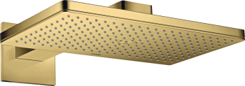  - AXOR ShowerSolutions Deszczownica 46 x 30cm 1 jet z ramieniem prysznicowym, rozeta softsquare Złoty Optyczny Polerowany 35278990 - 35278990 - Łazienki Szydłowski