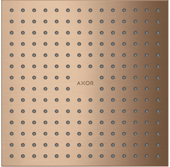  - AXOR ShowerSolutions Deszczownica prysznicowa 25 x 25 cm 2jet do montażu w suficie czerwone złoto szczotkowane 35313310 - 35313310 - Łazienki Szydłowski